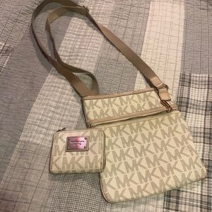 Michael Kors Crossbody and matching wallet